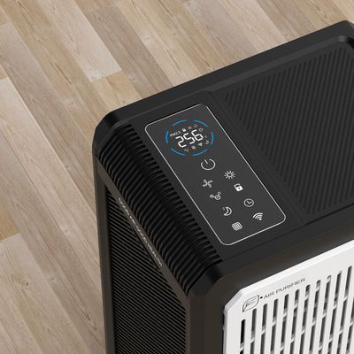 High Capacity Whole House True Hepa UV Air Purifier Monitoring Display
